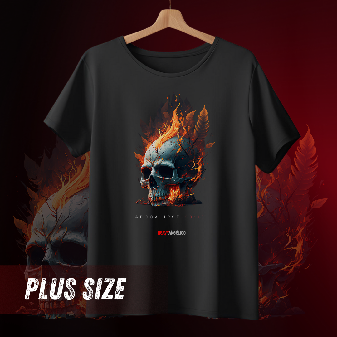 Camiseta - Apocalipse 20:10 (Plus Size)