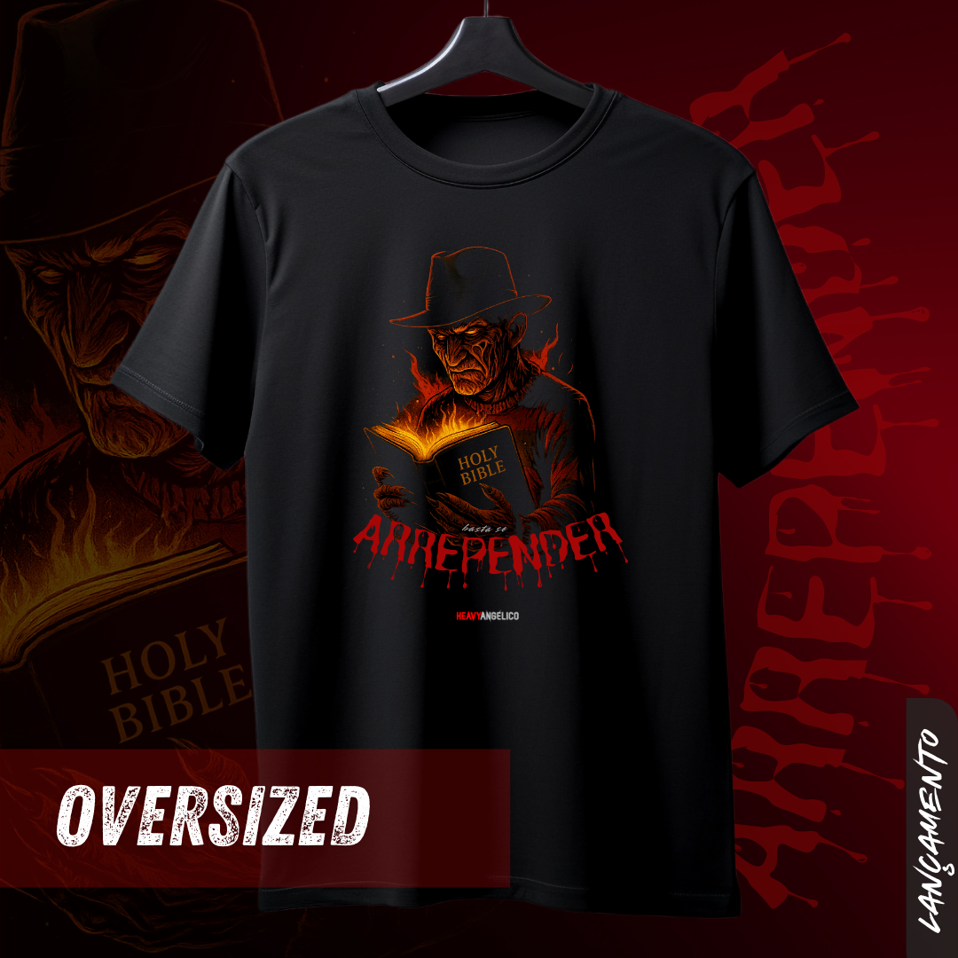 Nome do produto: Hora de Arrepender – A Verdade que Queima - Camiseta Oversized