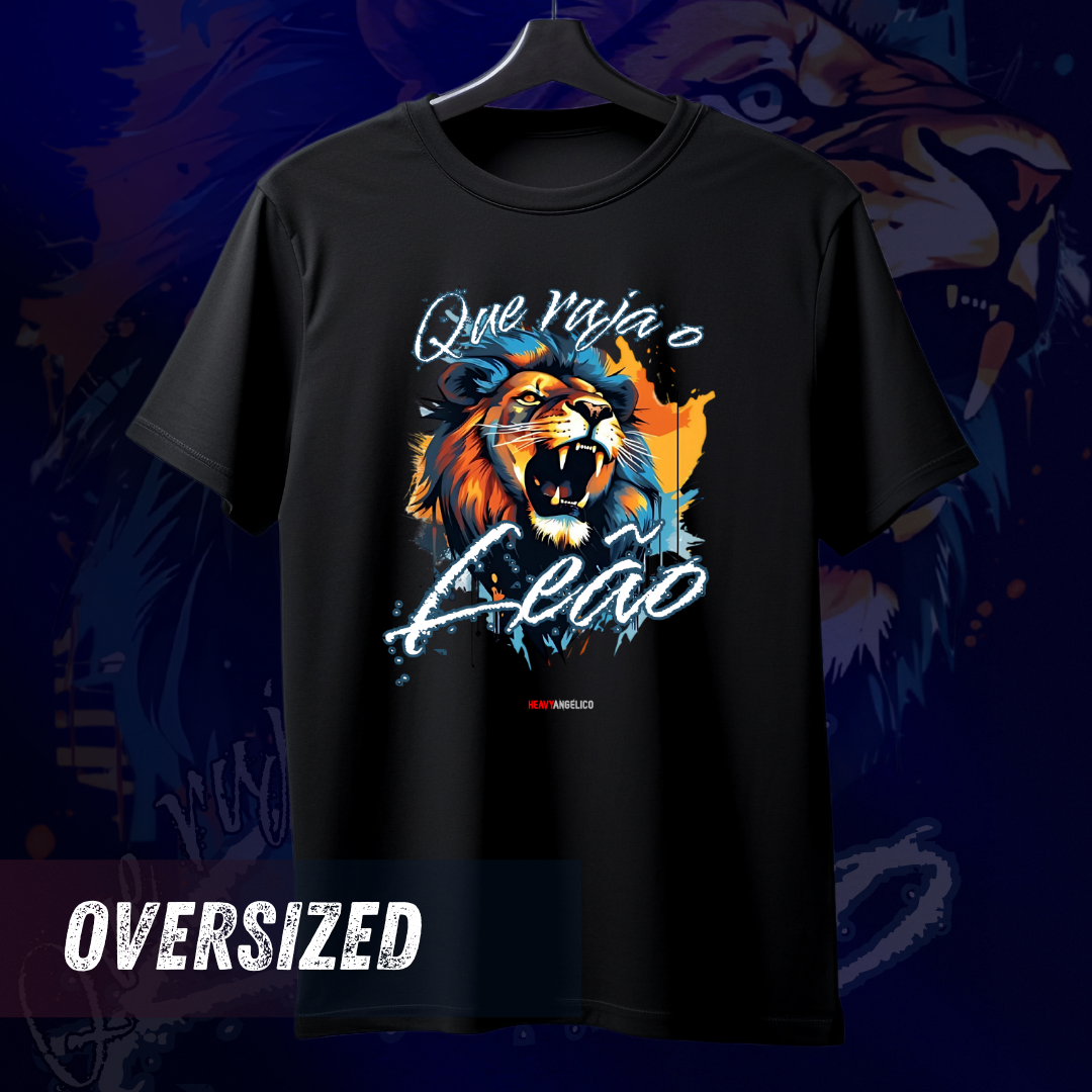 Nome do produto: Série “Que Ruja o Leão” – A Voz da Vitória - Camiseta Oversized