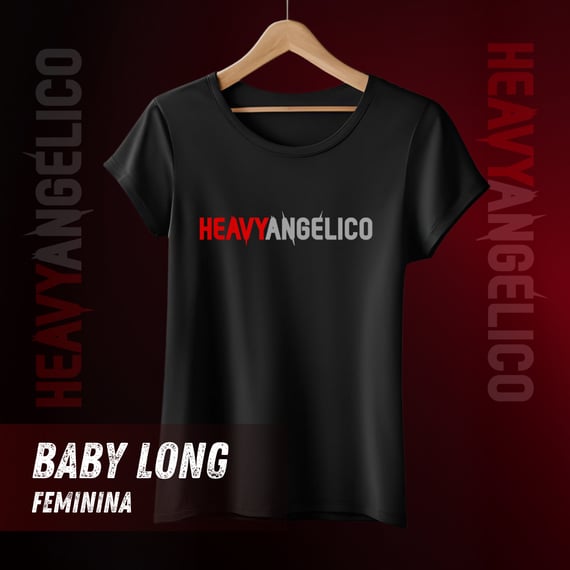 HeavyAngélico NO PEITO - Camiseta Feminina