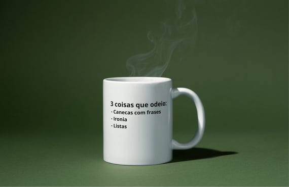 Caneca 3 coisas que odeio