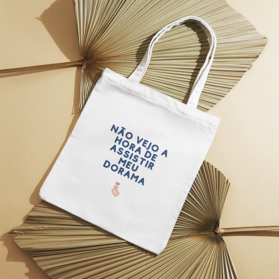Nome do produto: Ecobag Não vejo a hora de assistir meu dorama