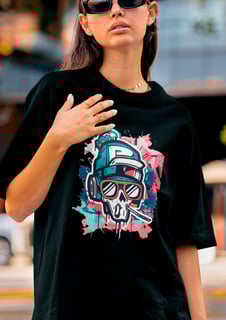 Camiseta Caveira Style Moderna 