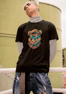 Camiseta style urso hip hop