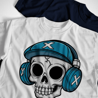 Camiseta Oversized - Caveira Headset