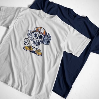 Nome do produtoCamiseta Oversized - Caveira Rap