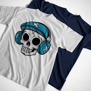 Nome do produtoCamiseta Oversized - Caveira Headset
