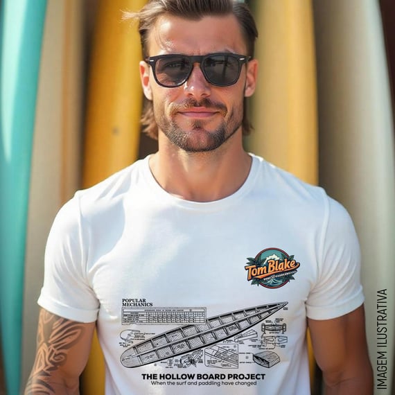 Camiseta Hollow Board • Tom Blake - Coleção Lendas das águas