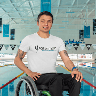 Camiseta Waterman - Paddle Long. Paddle Strong - Branca
