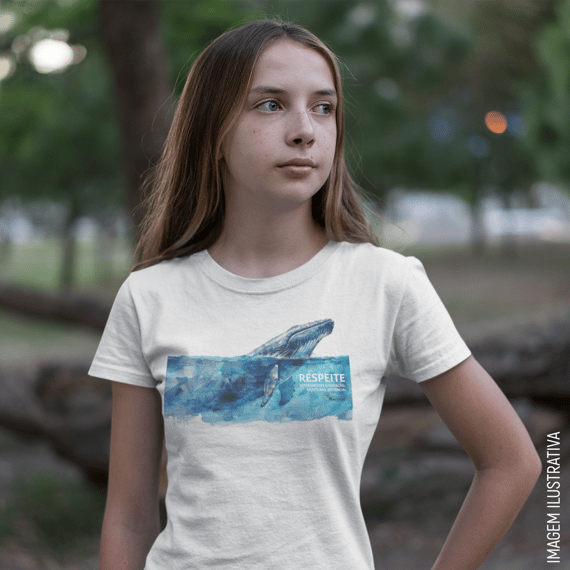 Camiseta Intantil  - Respeite as baleias
