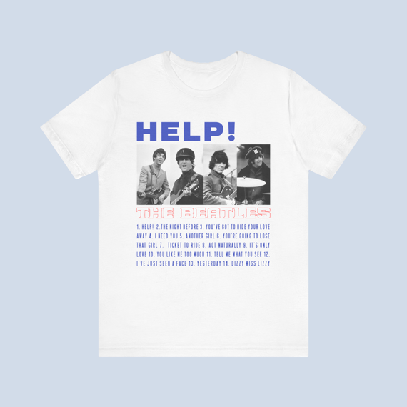 Camiseta Help The Beatles Tracks Unissex