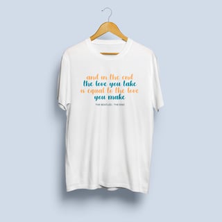 Nome do produto Camiseta The End The Beatles Frase Unissex