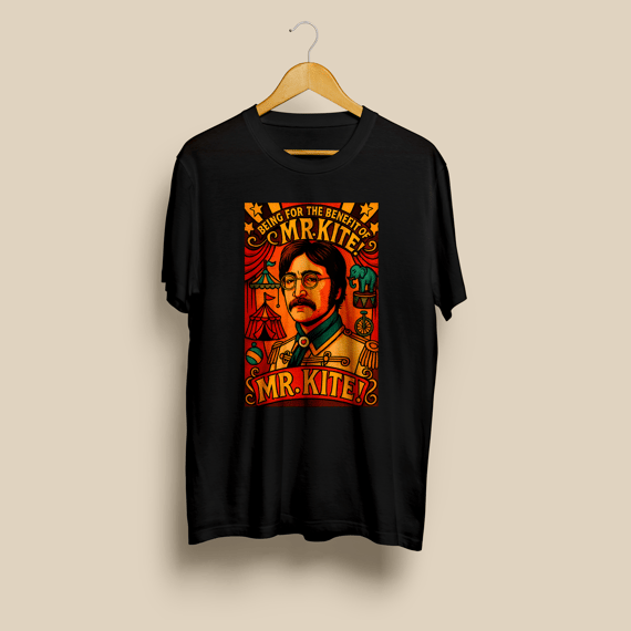 Camiseta Being For The Benefit Of Mr Kite John Lennon Unissex