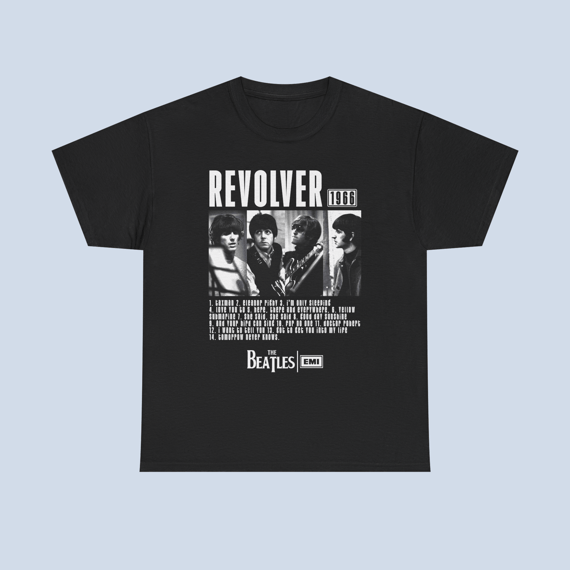 Camiseta Revolver In Studio The Beatles Unissex