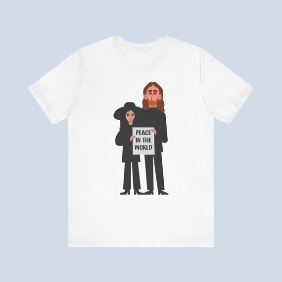 Camiseta John And Yoko Peace On Earth Unissex