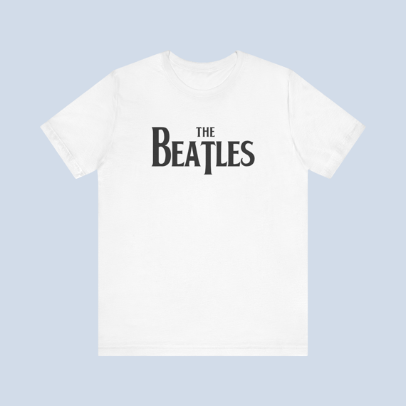 Camiseta The Beatles Branca Logo Unissex