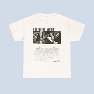 Camiseta Premium White Album Tracklist Off-White Unissex