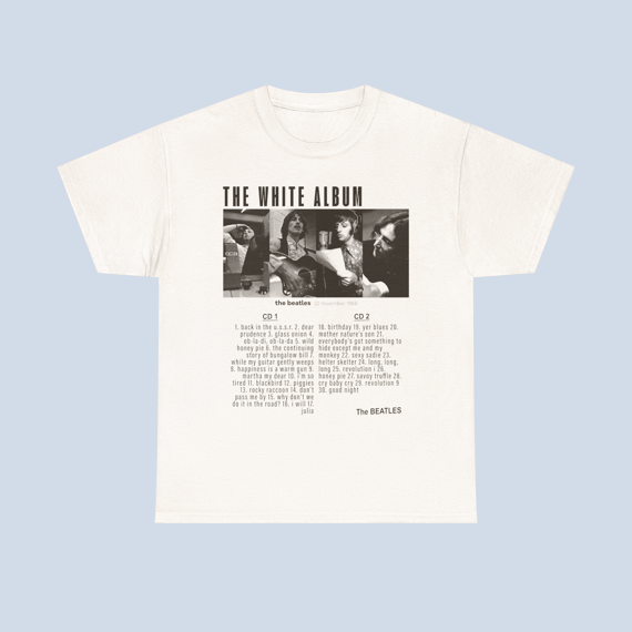Camiseta Premium White Album Tracklist Off-White Unissex