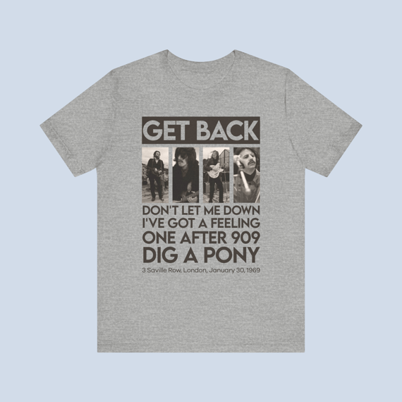 Camiseta Rooftop Concert Get Back Unissex