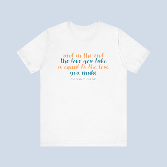 Camiseta The End The Beatles Frase Unissex
