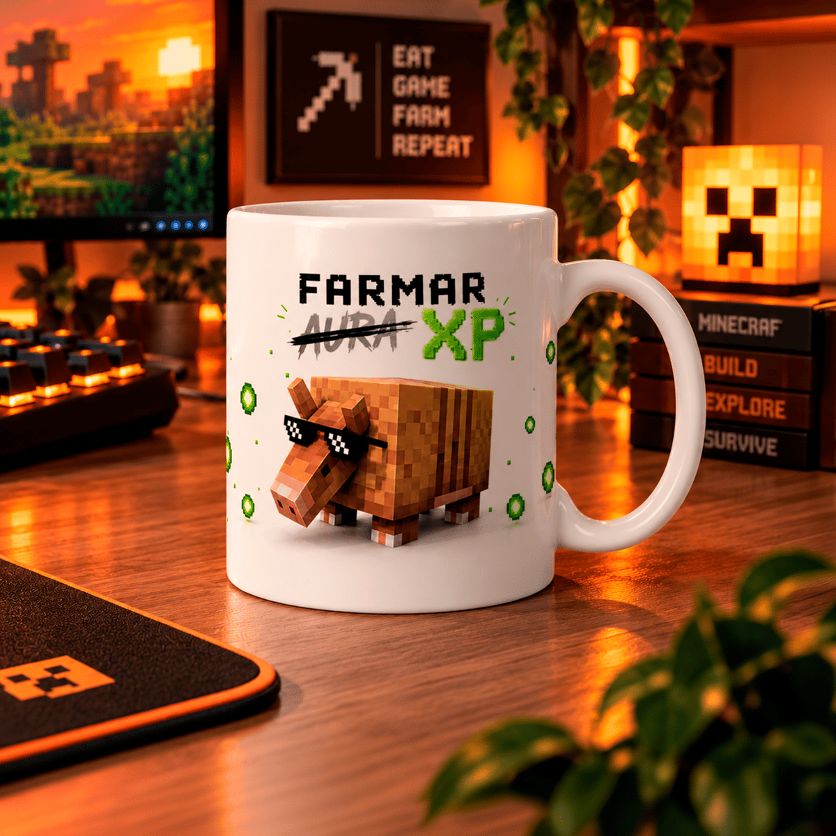 Nome do produto: Caneca FARMAR XP Minecraft