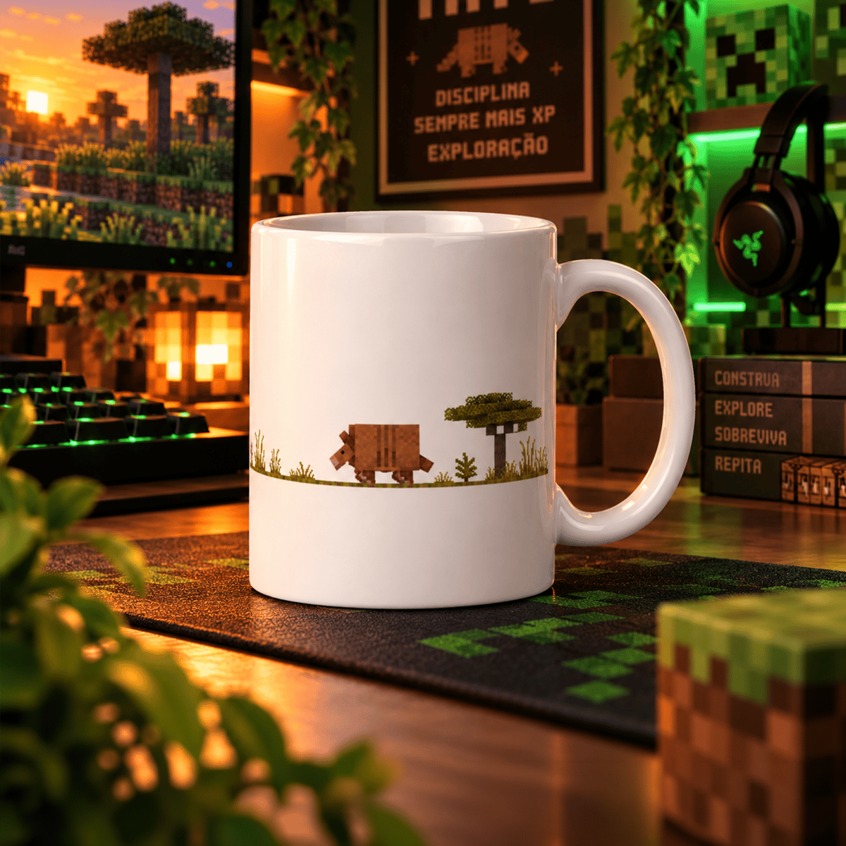 Nome do produto: Caneca Tatu Minecraft