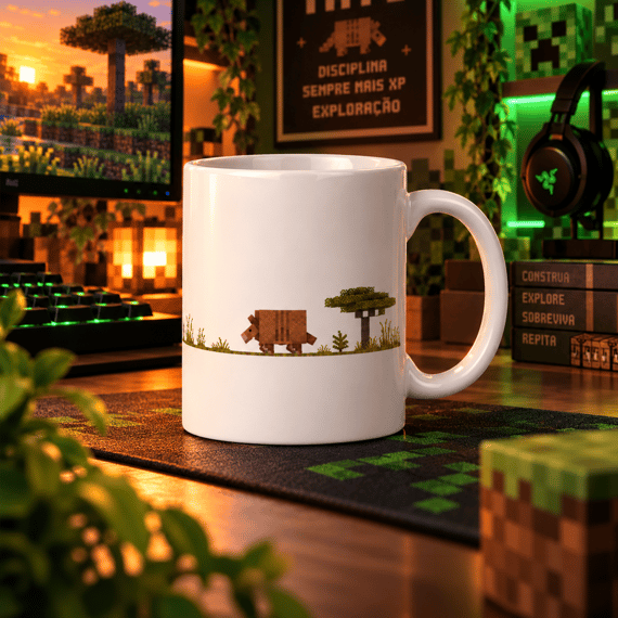 Caneca Tatu Minecraft