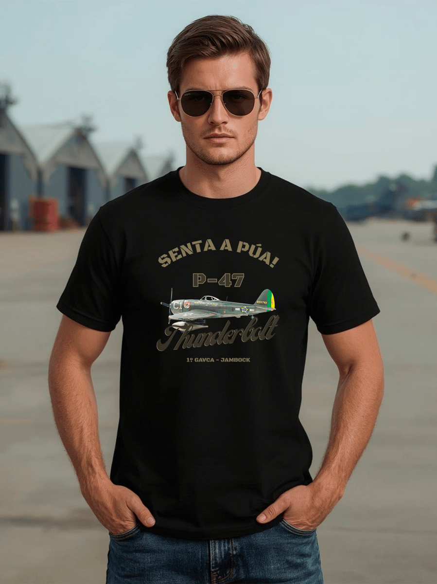 Nome do produto: Camiseta P-47 Thunderbolt FAB | Aviação Histórica BR