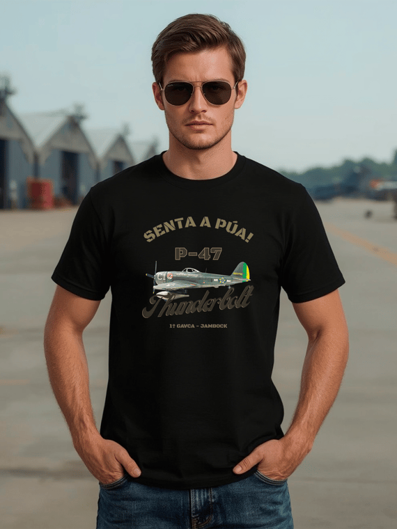 Camiseta P-47 Thunderbolt FAB | Aviação Histórica BR