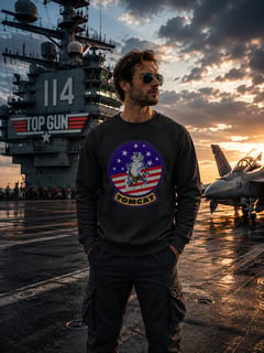 Moletom F-14 Tomcat Vintage | Aviação Militar Naval | Unissex