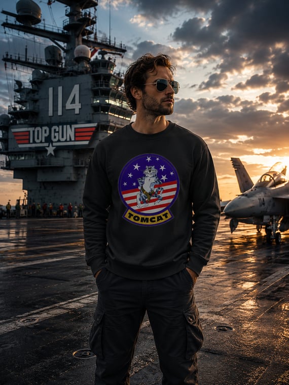 Moletom F-14 Tomcat Vintage | Aviação Militar Naval | Unissex
