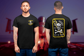 Nome do produto Camiseta Esquadrão Jolly Rogers | Aviação Militar USA