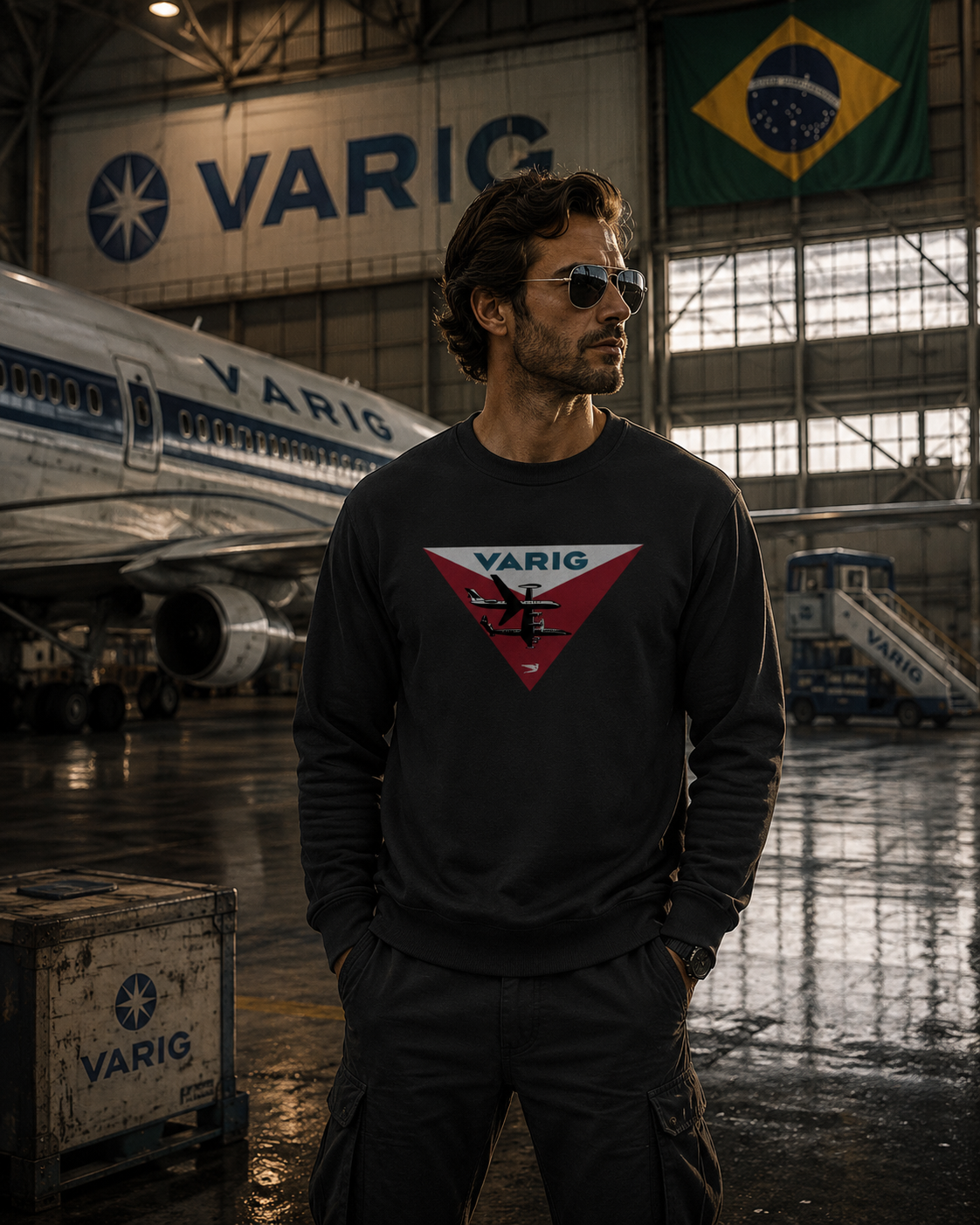 Moletom Varig Vintage Retrô | Aviação Brasileira Clássica | Unissex