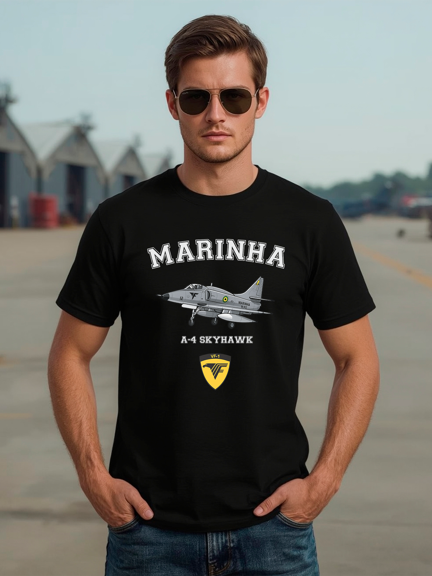 Camiseta Marinha Brasileira – Caça A-4 Skyhawk (Esquadrão VF-1)