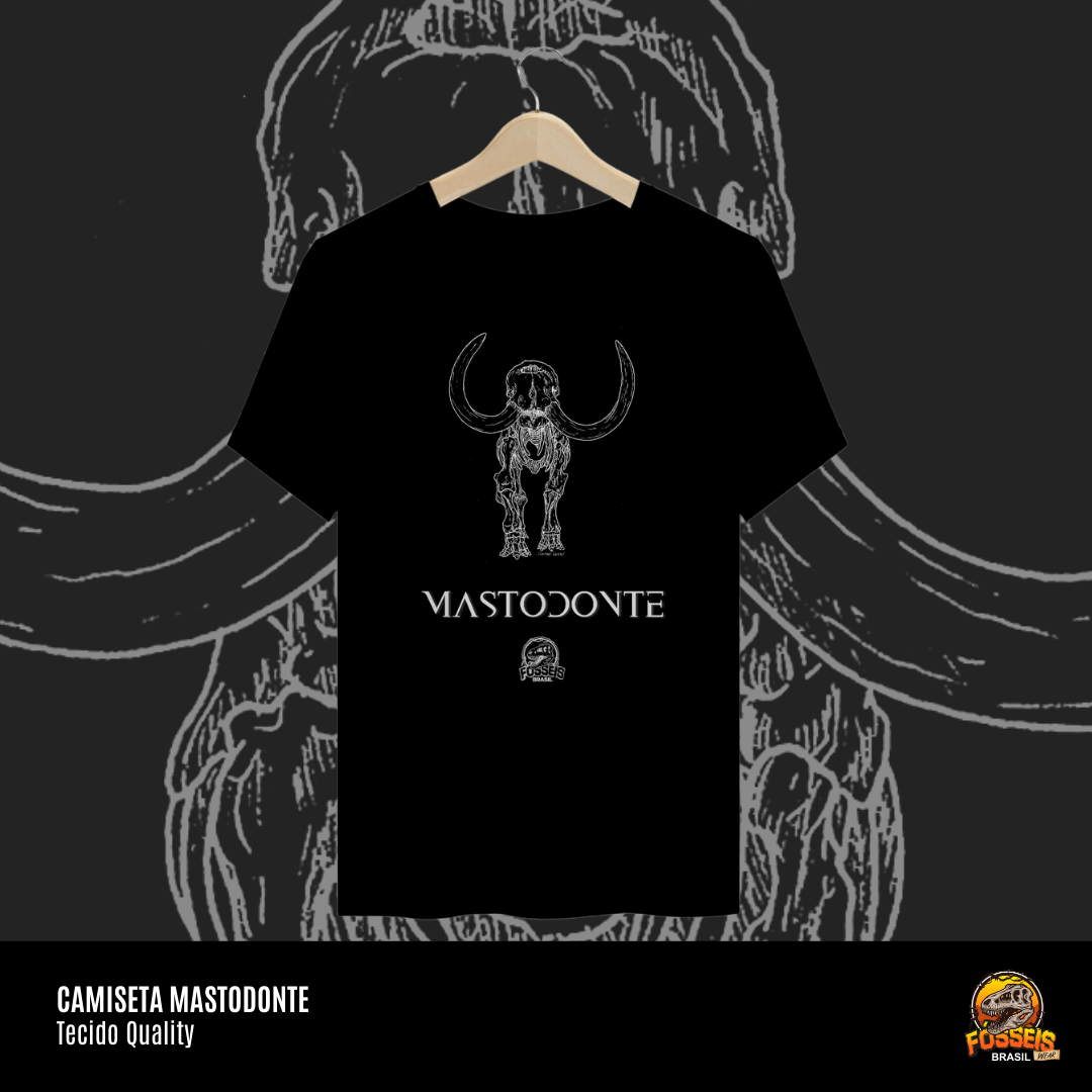 Nome do produto: Camiseta Mastodonte | Ilustrações por Leandro Sanches