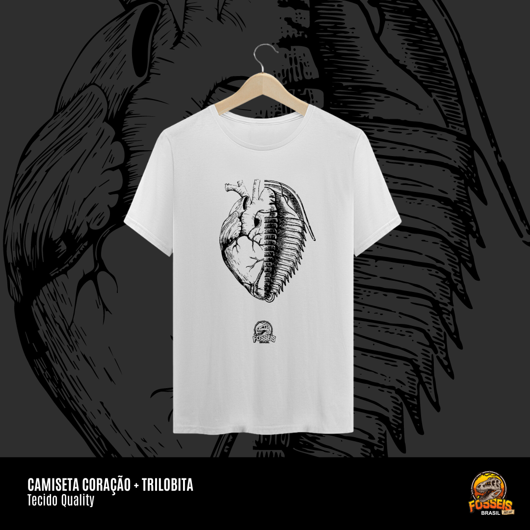 Nome do produto: Camiseta - Coração + Trilobita