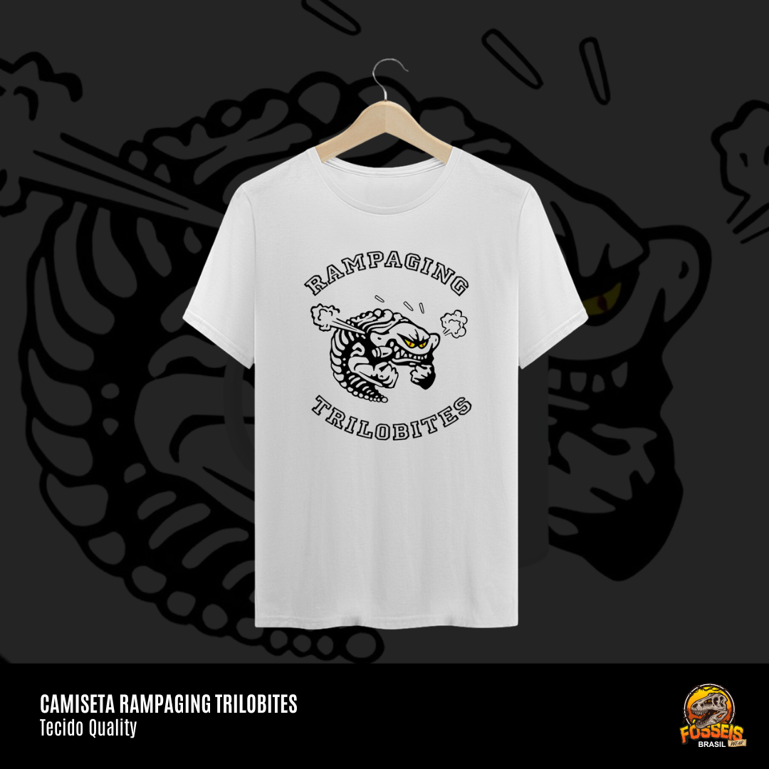 Nome do produto: Camiseta Rampaging Trilobites - Família Dinossauros