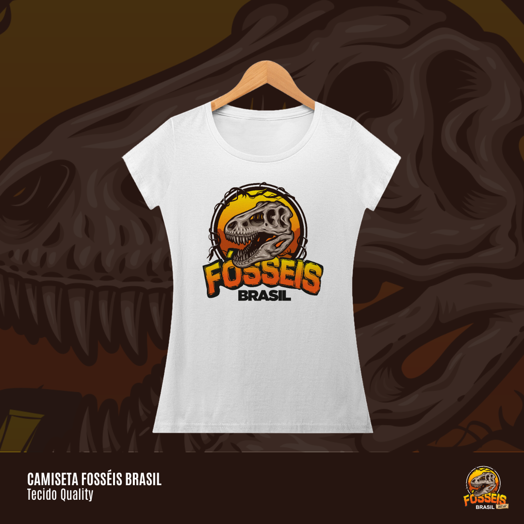Nome do produto: Camiseta Feminina Fósseis Brasil