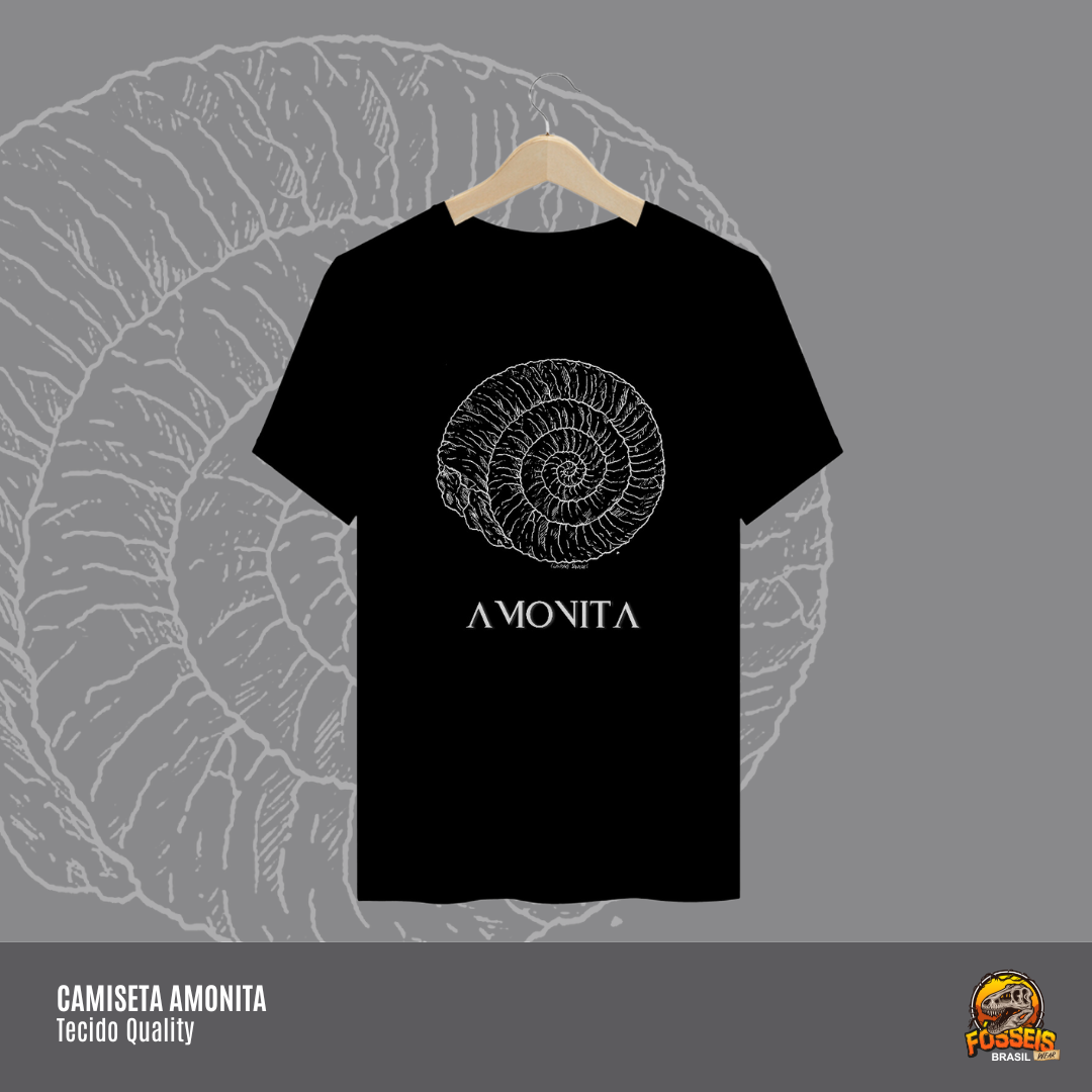 Nome do produto: Camiseta Amonita | Ilustração por Leandro Sanches