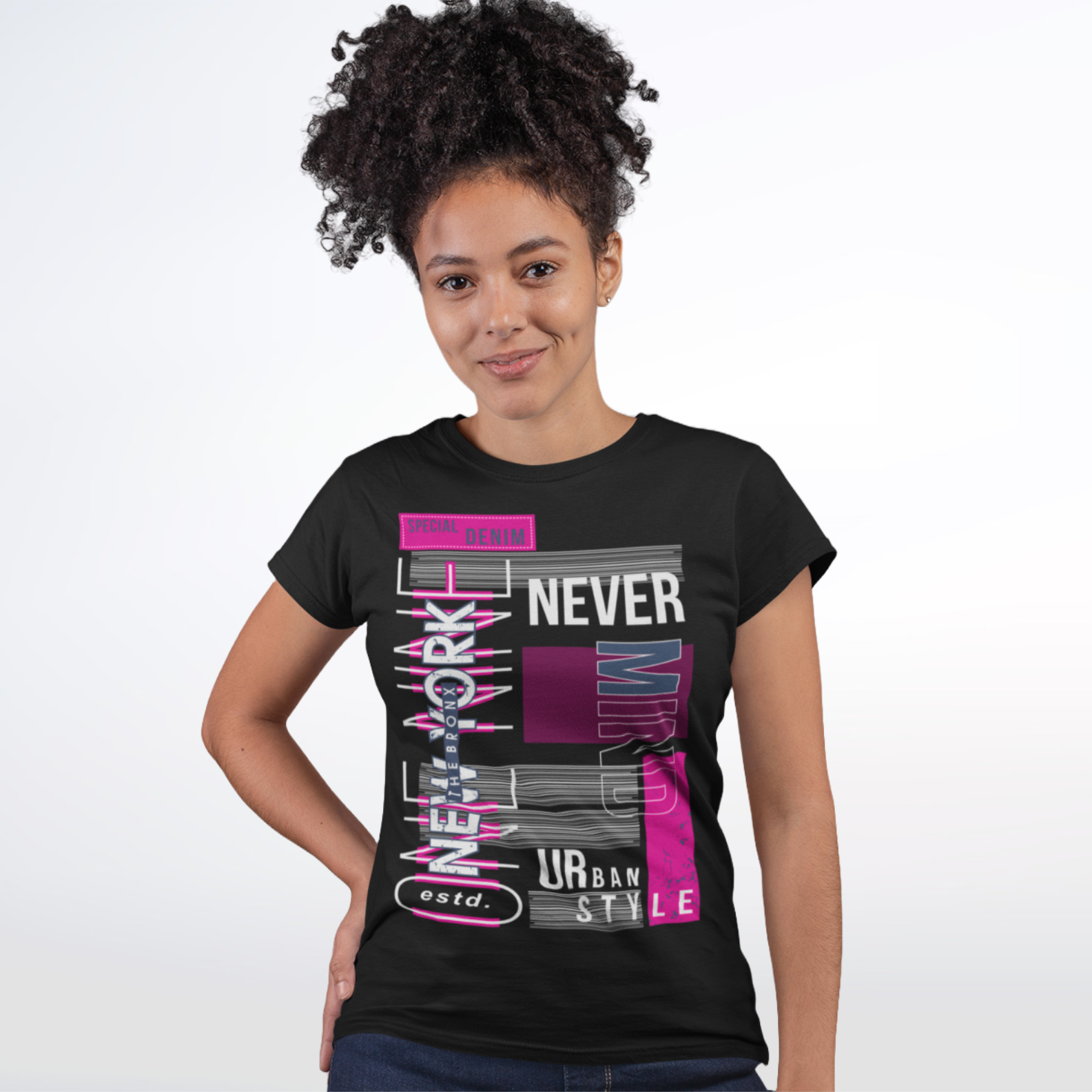 Camiseta Feminina New York Never Mind