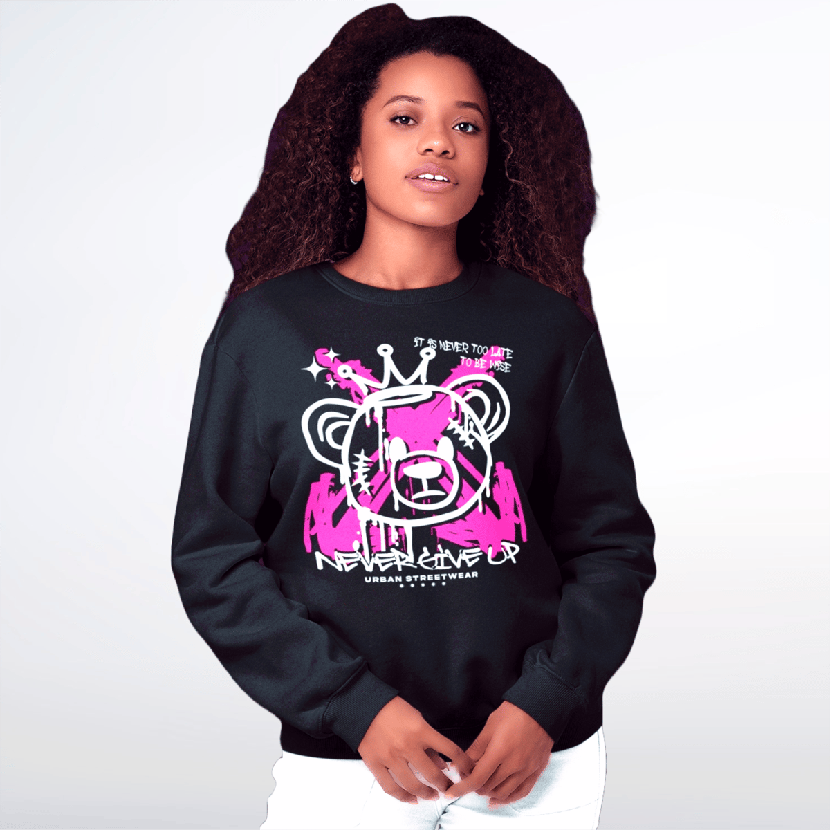 Nome do produto: Moletom Blusão Never Give Up