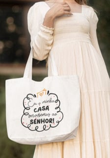 Nome do produto Ecobag Eu e minha casa serviremos ao Senhor