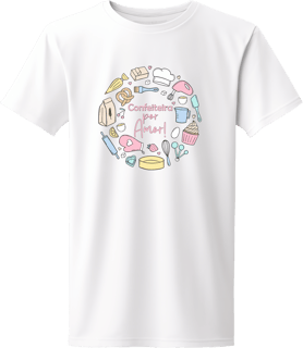 Nome do produto Camiseta algodão confeiteira por amor
