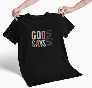 Nome do produto Camiseta quality God says