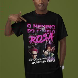 Nome do produto O MENINO DO CABELO ROSA (FRENTE E COSTAS)