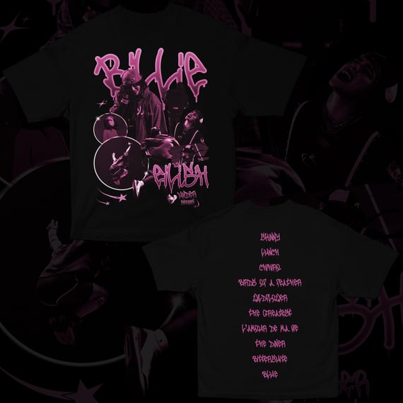 BILLIE EILISH ROSA (FRENTE E COSTAS)