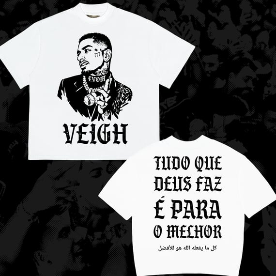 VEIGH FRASE (FRENTE E COSTAS)