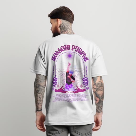 Camiseta Gojou Satoru Oversized – Jujutsu Kaisen