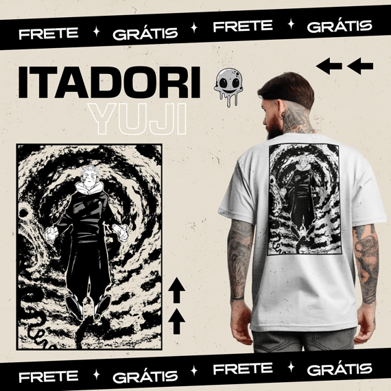 Camiseta Oversized Itadori nas Estrelas