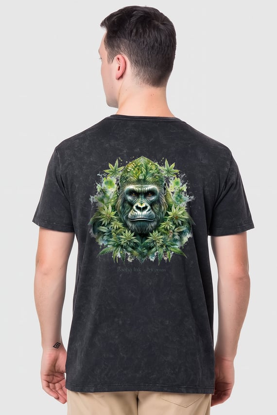 CAMISETA ESTONADA GORILLA GLUE - BAOBÁ INK x TRICOMAS